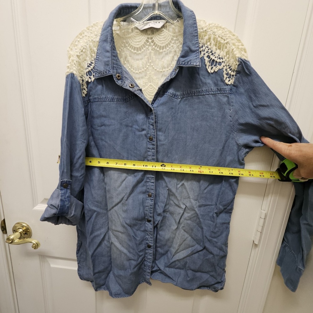 Celebrity Pink Denim Snap-Up Size XL - Picture 6 of 9